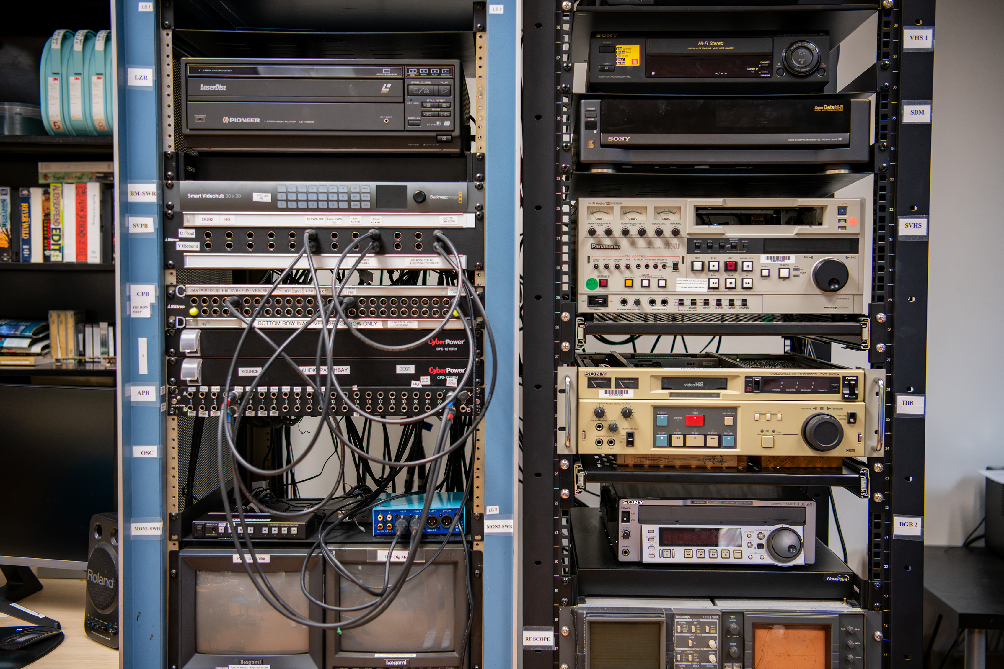 A photograph of wires and equipment.
